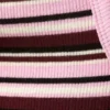 Cropped Ribbed Tank Top – Dark Red Stripe