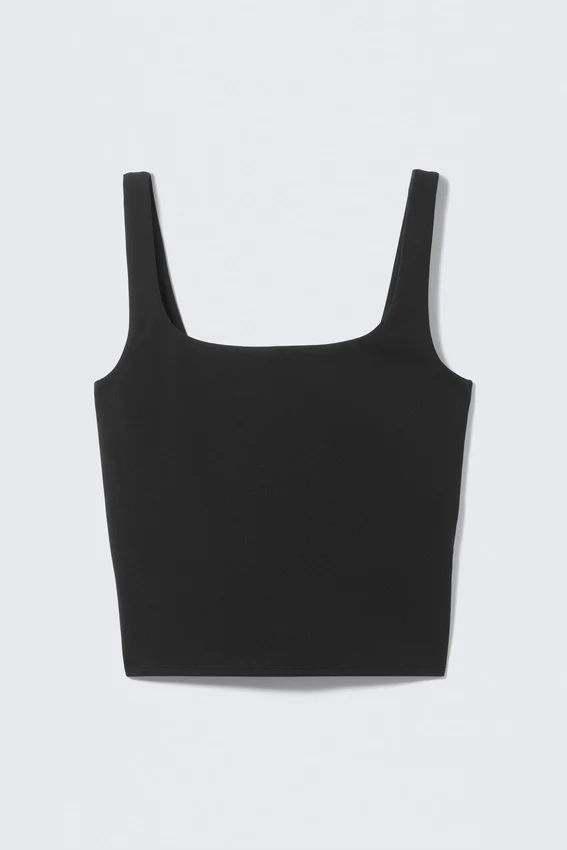 Cropped Sports Top – Black Cropped Sports Top – Black