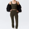 Cropped Sports Top – Dark Brown Cropped Sports Top – Dark Brown