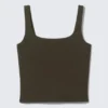 Cropped Sports Top – Dark Brown Cropped Sports Top – Dark Brown