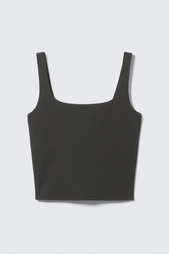 Cropped Sports Top – Dark Grey Cropped Sports Top – Dark Grey