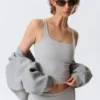 Cropped Sports Top – Light Dusty Grey Cropped Sports Top – Light Dusty Grey