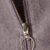 Cropped Zip-Back Denim Bralette – Washed Lilac