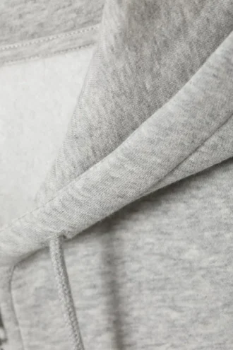 Cropped Zip Hoodie – Washed Light Grey