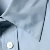 Cross-Buttoned Long-Sleeved Cotton Shirt – Light Blue Cross-Buttoned Long-Sleeved Cotton Shirt – Light Blue