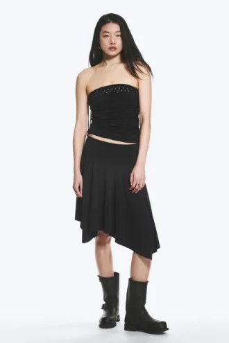 Cross Tie Tube Top – Black