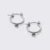Crush Hoop Earrings – Shiny Rhodium Crush Hoop Earrings – Shiny Rhodium