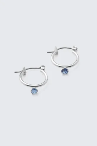 Crush Hoop Earrings – Silver – Turquoise