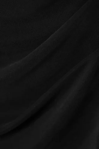 Cupro Maxi Drape Dress – Black
