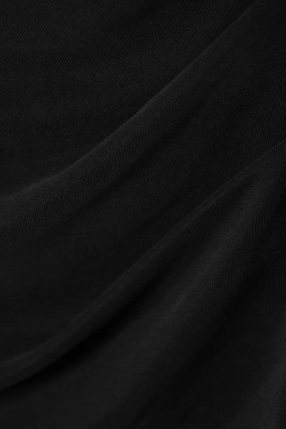 Cupro Maxi Drape Dress – Black Cupro Maxi Drape Dress – Black