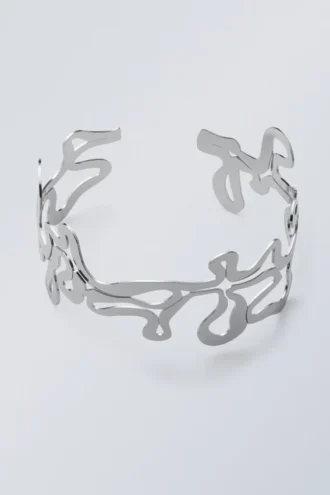 Curl Choker Necklace – Silver