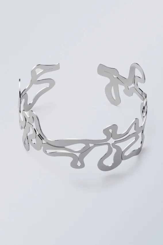 Curl Choker Necklace – Silver Curl Choker Necklace – Silver