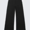 Cut-Off Waistband Suiting Trousers – Black Cut-Off Waistband Suiting Trousers – Black