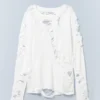 Cut-Out Long Sleeve T-Shirt – Off-White | Cheap Monday Gb Cut-Out Long Sleeve T-Shirt – Off-White | Cheap Monday Gb