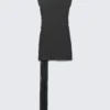 Cut-Out Strappy Mini Dress – Dark Grey Cut-Out Strappy Mini Dress – Dark Grey