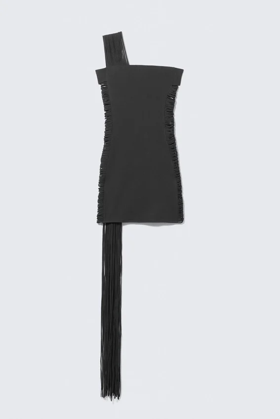 Cut-Out Strappy Mini Dress – Dark Grey Cut-Out Strappy Mini Dress – Dark Grey