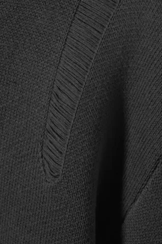 Daniel Relaxed Distressed Sweater – Dark Grey