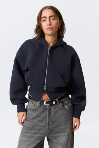 Danni Scuba Hoodie – Dark Blue