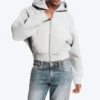 Danni Scuba Zip Hoodie – Grey Melange Danni Scuba Zip Hoodie – Grey Melange