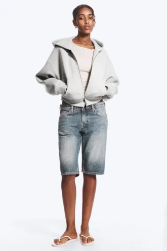 Danni Scuba Zip Hoodie – Grey Melange