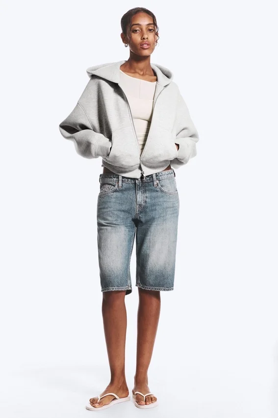 Danni Scuba Zip Hoodie – Grey Melange Danni Scuba Zip Hoodie – Grey Melange