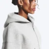 Danni Scuba Zip Hoodie – Grey Melange Danni Scuba Zip Hoodie – Grey Melange