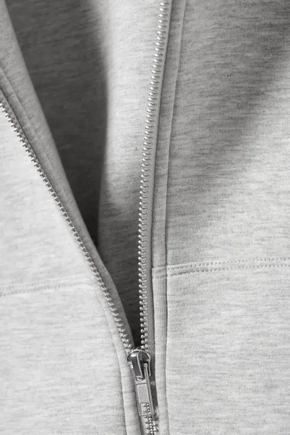 Danni Scuba Zip Hoodie – Grey Melange Danni Scuba Zip Hoodie – Grey Melange
