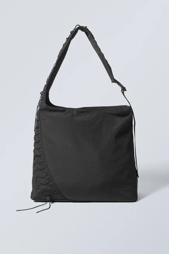 Dawa Drawstring Shoulder Bag – Black Dawa Drawstring Shoulder Bag – Black