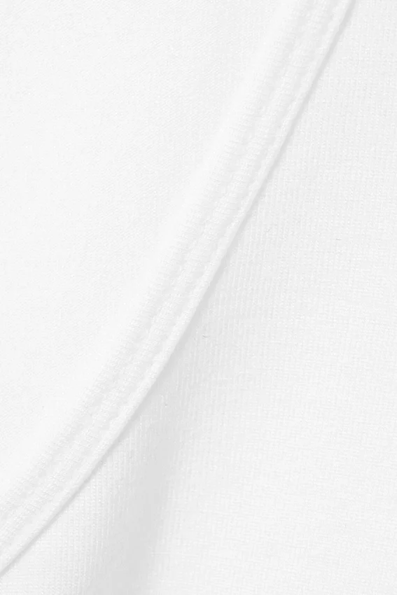 Deep Back Long-Sleeved Top – White Deep Back Long-Sleeved Top – White