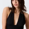 Deep Halterneck Top – Black Deep Halterneck Top – Black