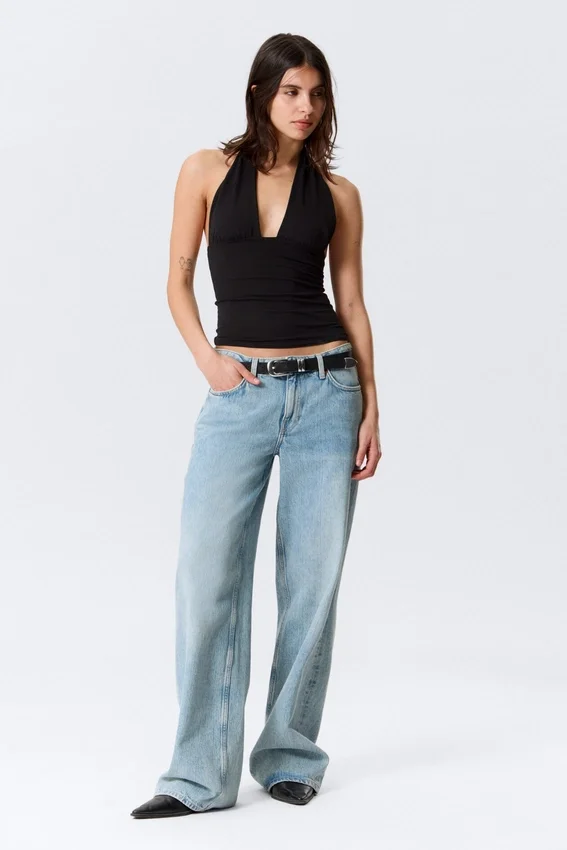 Deep Halterneck Top – Black Deep Halterneck Top – Black