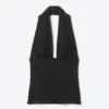 Deep Halterneck Top – Black Deep Halterneck Top – Black