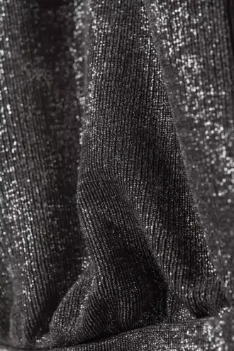 Deep Shimmer Halterneck Top – Dark Grey Shimmer