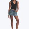 Denim Mini Skirt – Radio Blue – Medium Blue Denim Mini Skirt – Radio Blue – Medium Blue