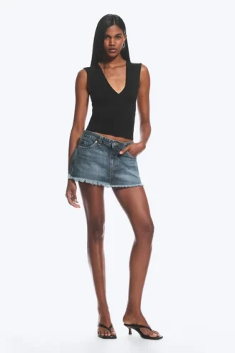 Denim Mini Skirt – Radio Blue – Medium Blue
