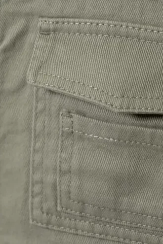 Detachable Sleeve Cotton Jacket – Light Dusty Khaki Green