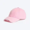 Distressed Cropped Cap – Light Pink Distressed Cropped Cap – Light Pink