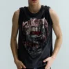 Distressed Printed Short-Sleeved T-Shirt – Dark Grey – Rock ‘N’ Roll Distressed Printed Short-Sleeved T-Shirt – Dark Grey – Rock ‘N’ Roll