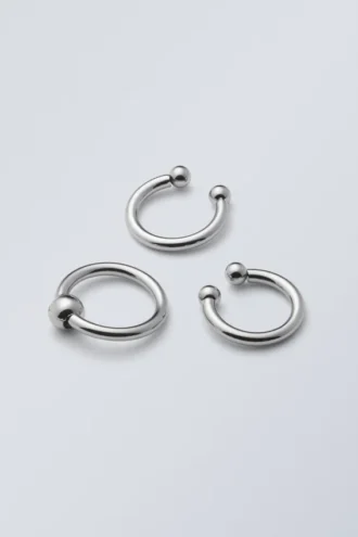 Dot Ball Ring Pack – Silver