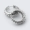 Dotted Hoop Earrings – Silver Dotted Hoop Earrings – Silver
