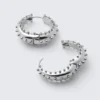 Dotted Hoop Earrings – Silver Dotted Hoop Earrings – Silver