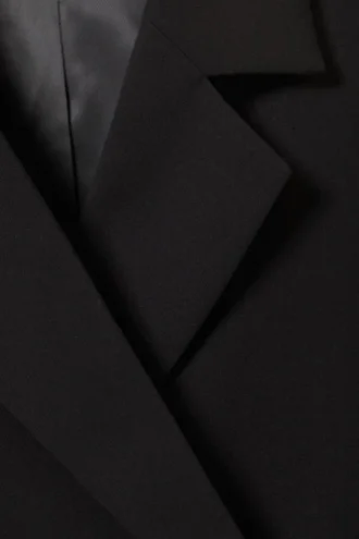 Double-Breasted Suiting Blazer – Black