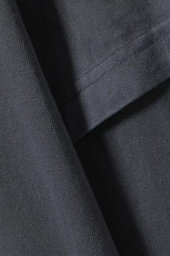 Double-Layered Cotton T-Shirt – Washed Dark Blue Double-Layered Cotton T-Shirt – Washed Dark Blue