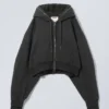 Double-Layered Standard Zip Hoodie – Black Double-Layered Standard Zip Hoodie – Black