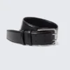 Double Prong Faux Leather Belt – Black Double Prong Faux Leather Belt – Black
