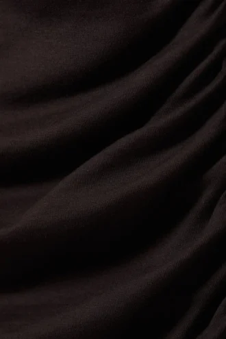 Drape Asymmetric Lyocell Top – Dark Brown