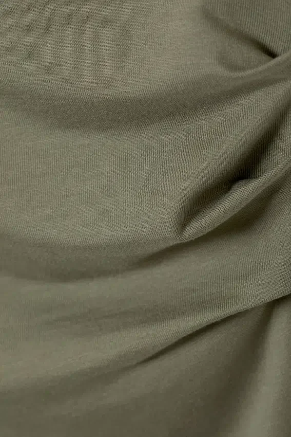 Drape Mini Dress – Dusty Khaki Green Drape Mini Dress – Dusty Khaki Green