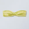 Draped Bandeau Bikini Top – Shiny Yellow Draped Bandeau Bikini Top – Shiny Yellow