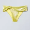 Draped Bikini Bottoms – Shiny Yellow