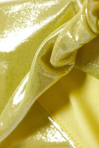 Draped Bikini Bottoms – Shiny Yellow